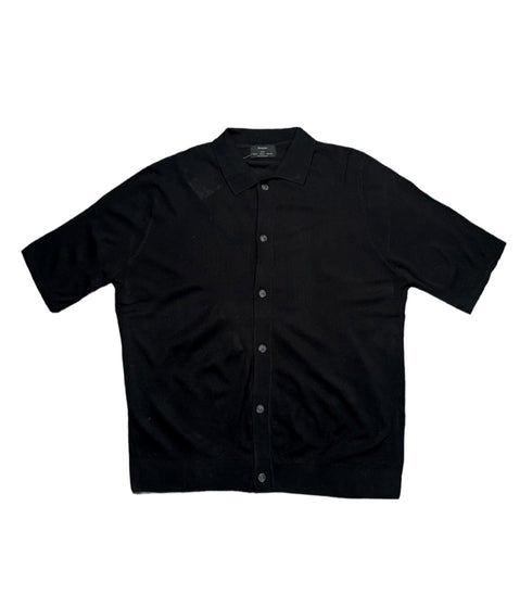 Textured short sleeve polo shirt